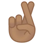 crossed fingers: medium skin tone pentru platforma Google