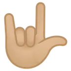 love-you gesture: medium-light skin tone per la piattaforma Google