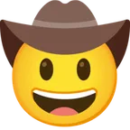 Google प्लेटफ़ॉर्म के लिए cowboy hat face