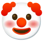 clown face alustalla Google