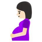 pregnant woman: light skin tone per la piattaforma Google
