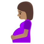 pregnant woman: medium skin tone untuk platform Google