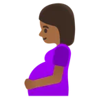 pregnant woman: medium-dark skin tone untuk platform Google