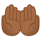 palms up together: medium-dark skin tone per la piattaforma Google