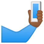 selfie: medium-dark skin tone สำหรับแพลตฟอร์ม Google