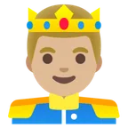 prince: medium-light skin tone สำหรับแพลตฟอร์ม Google