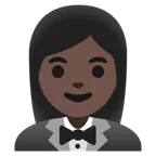 woman in tuxedo: dark skin tone لمنصة Google