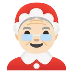 Mrs. Claus: light skin tone untuk platform Google