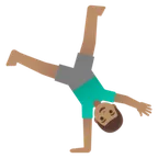 Google 플랫폼을 위한 man cartwheeling: medium skin tone