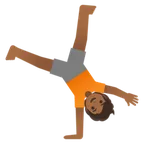 person cartwheeling: medium-dark skin tone per la piattaforma Google
