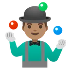 man juggling: medium skin tone per la piattaforma Google