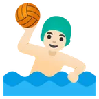 man playing water polo: light skin tone per la piattaforma Google