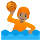person playing water polo: medium skin tone untuk platform Google