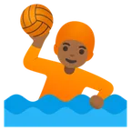 person playing water polo: medium-dark skin tone per la piattaforma Google