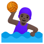 woman playing water polo: dark skin tone για την πλατφόρμα Google