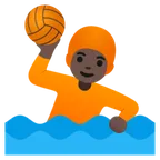 person playing water polo: dark skin tone untuk platform Google