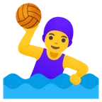 woman playing water polo til Google platform