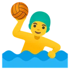man playing water polo för Google-plattform