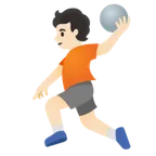 person playing handball: light skin tone pentru platforma Google