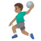 man playing handball: medium skin tone pentru platforma Google