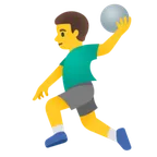 man playing handball untuk platform Google