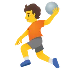 person playing handball لمنصة Google