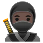 ninja: dark skin tone สำหรับแพลตฟอร์ม Google