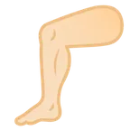 Google 플랫폼을 위한 leg: light skin tone