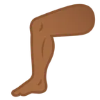 leg: medium-dark skin tone für Google Plattform