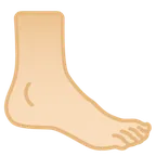 foot: light skin tone per la piattaforma Google