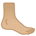 foot: medium-light skin tone per la piattaforma Google
