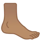 foot: medium skin tone สำหรับแพลตฟอร์ม Google