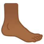 foot: medium-dark skin tone สำหรับแพลตฟอร์ม Google