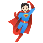 superhero: light skin tone สำหรับแพลตฟอร์ม Google