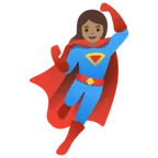 woman superhero: medium skin tone สำหรับแพลตฟอร์ม Google