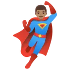 man superhero: medium skin tone pour la plateforme Google