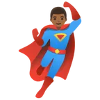 man superhero: medium-dark skin tone per la piattaforma Google