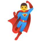 Googleプラットフォームのman superhero