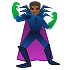man supervillain: medium-dark skin tone untuk platform Google