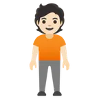 person standing: light skin tone für Google Plattform