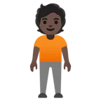 person standing: dark skin tone pentru platforma Google