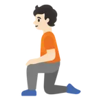Google 플랫폼을 위한 person kneeling: light skin tone