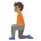 person kneeling: medium skin tone pentru platforma Google
