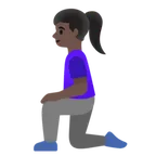 woman kneeling: dark skin tone til Google platform