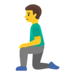 Google প্ল্যাটফর্মে জন্য man kneeling