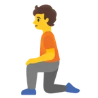 Google প্ল্যাটফর্মে জন্য person kneeling