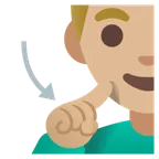 Google cho nền tảng deaf man: medium-light skin tone