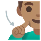 deaf man: medium skin tone สำหรับแพลตฟอร์ม Google