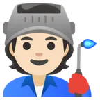 factory worker: light skin tone para a plataforma Google