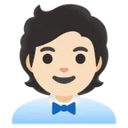 office worker: light skin tone pour la plateforme Google